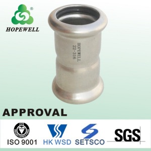 High Quality Inox Plumbing Sanitary Stainless Steel 304 316 Press Fitting Inox Fittings Straight Uni