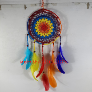 Beautiful Feather Wall Hanging Stone Wind Chimes