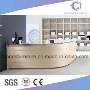 Modern Curved Wooden Desk Reception Table Office Furniture