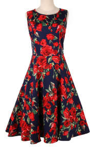 High Quality 1950s 60s Rockabilly Vintage Novelty Swing Retro Dresses